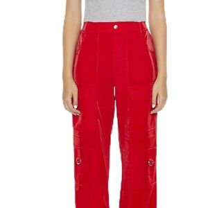 Forever 21 Vibrant Red Track Pants
